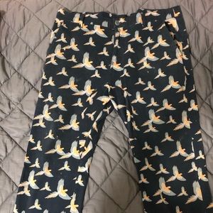 ZANEROBE bird print pants Sz 34